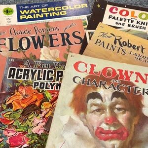 Vintage Art Instruction Books Set of 6. Walter Foster publishing.